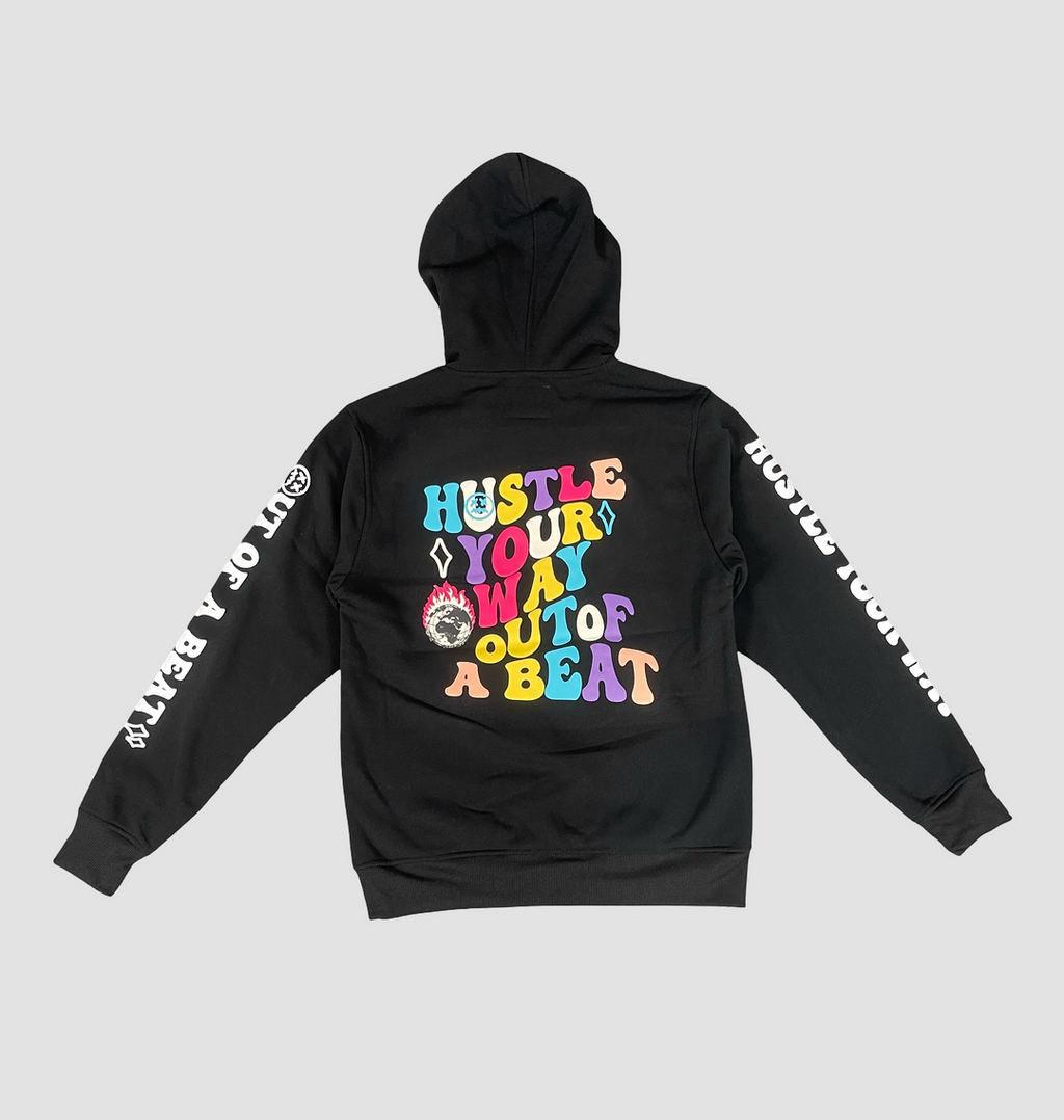 Hustle Your Way Out of a Beat Graphic Hoodie