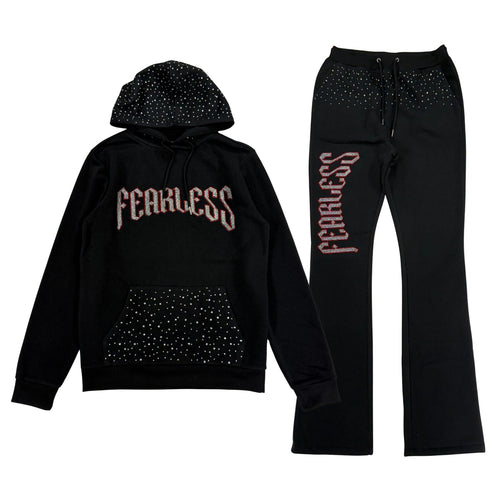 Fearless Rhinestone  Hoodie Set