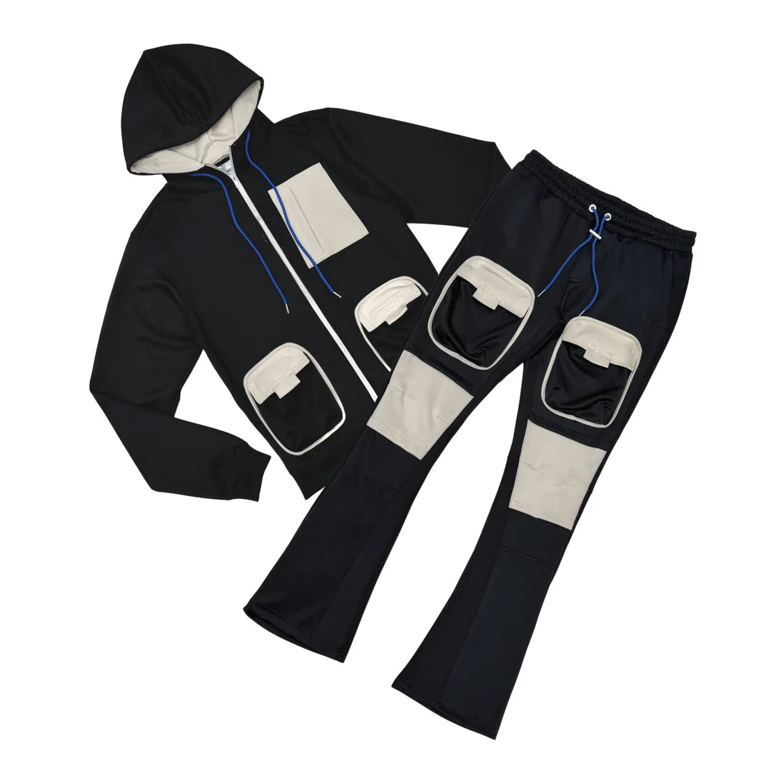 TRICOT CARGO HOODIE SET