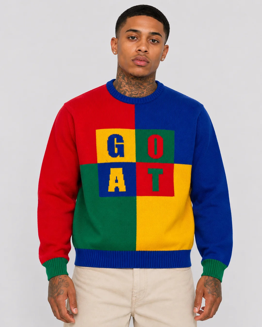 COLORBLOCK JACQUARD SWEATER