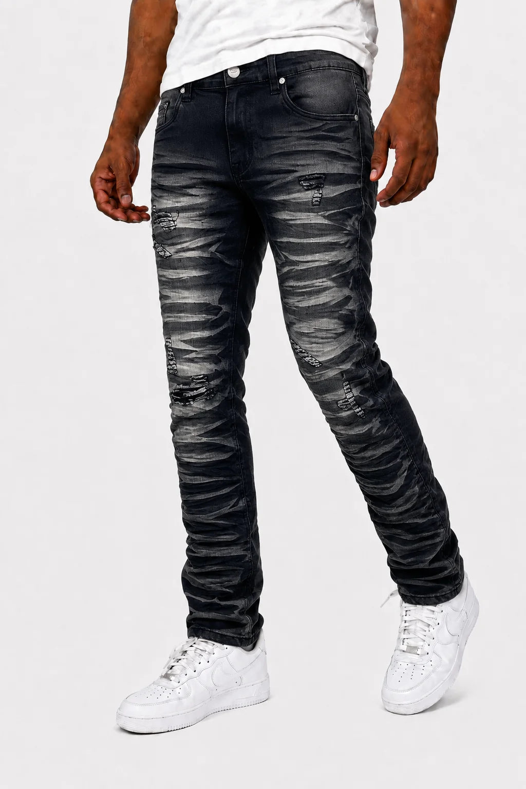 MEN'S SLIM-FIT DISTRESSED JEANS